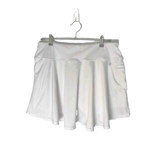 Baleaf Tennis Skirt White With Built In Shorts With Pockets Size XL Stretchy